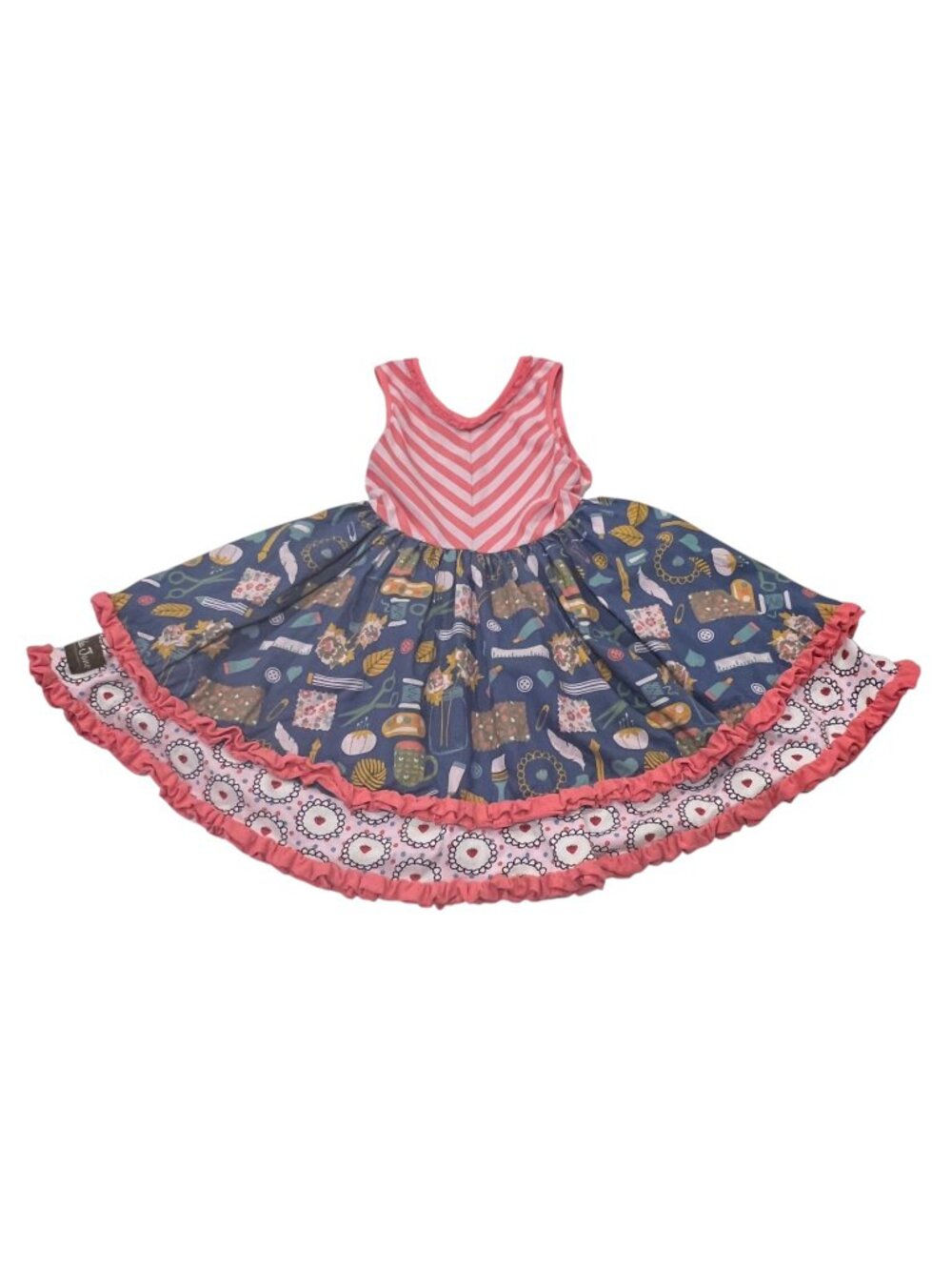 Matilda Jane Girls Work of Heart Sleeveless Twirl Dress, 6